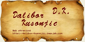 Dalibor Kusonjić vizit kartica